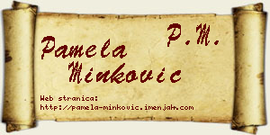Pamela Minković vizit kartica